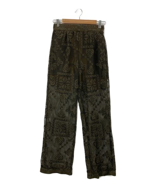 中古・古着通販】Ameri (アメリ) CHEMICAL LACE WIDE PANTS カーキ