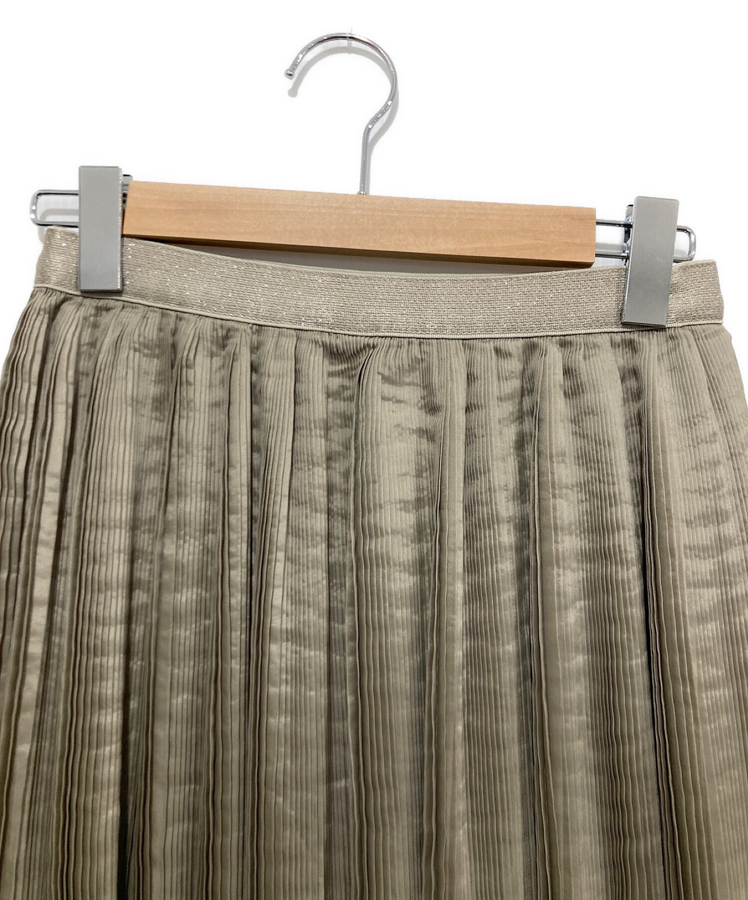 Gabardine K.T (ギャバシンケーティー) 2mm幅 細プリーツスカート カーキ サイズ:FREE