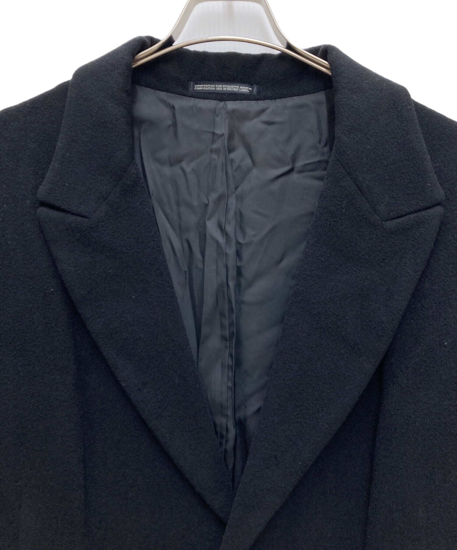 中古・古着通販】Yohji Yamamoto pour homme (ヨウジヤマモト プールオム) ウール ギャバジン ロングコート ブラック サイズ: 3｜ブランド・古着通販 トレファク公式【TREFAC FASHION】スマホサイト