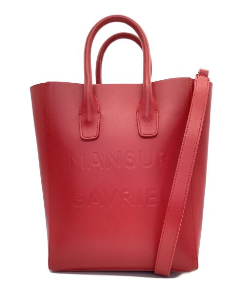 中古・古着通販】MANSUR GAVRIEL (マンサーガブリエル) エンボスロゴ2WAYトートバッグ レッド｜ブランド・古着通販  トレファク公式【TREFAC FASHION】スマホサイト