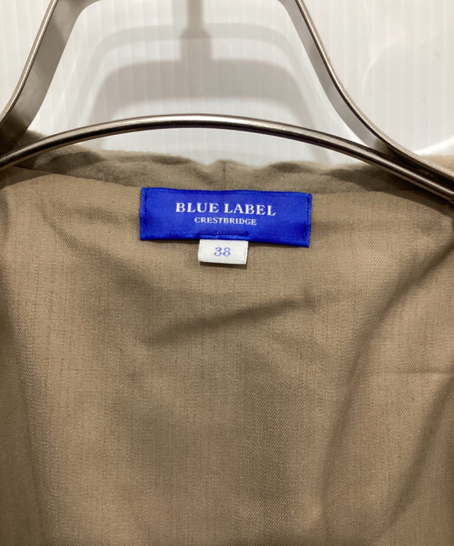 BLUE LABEL CRESTBRIDGE (ブルーレーベルクレストブリッジ) チェックボアパーカー ベージュ サイズ:38