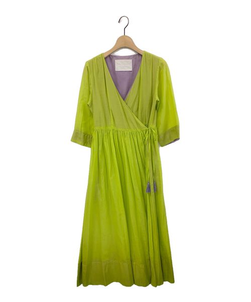 中古・古着通販】MYLAN (マイラン) CRINKLE WRAP DRESS ライトグリーン