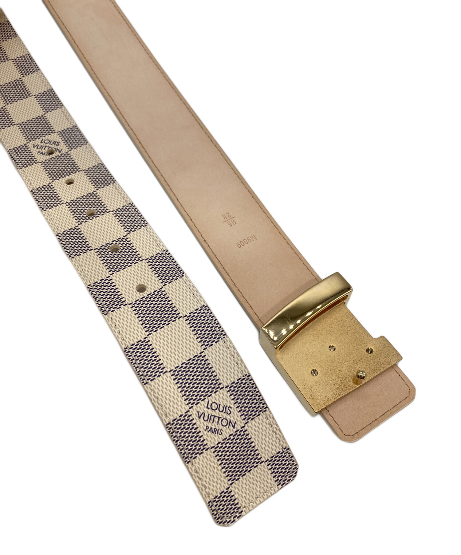 中古・古着通販】LOUIS VUITTON (ルイ ヴィトン) LV サンチュール イニシアル ベルト ダミエ アズール アイボリー  未使用品｜ブランド・古着通販 トレファク公式【TREFAC FASHION】スマホサイト