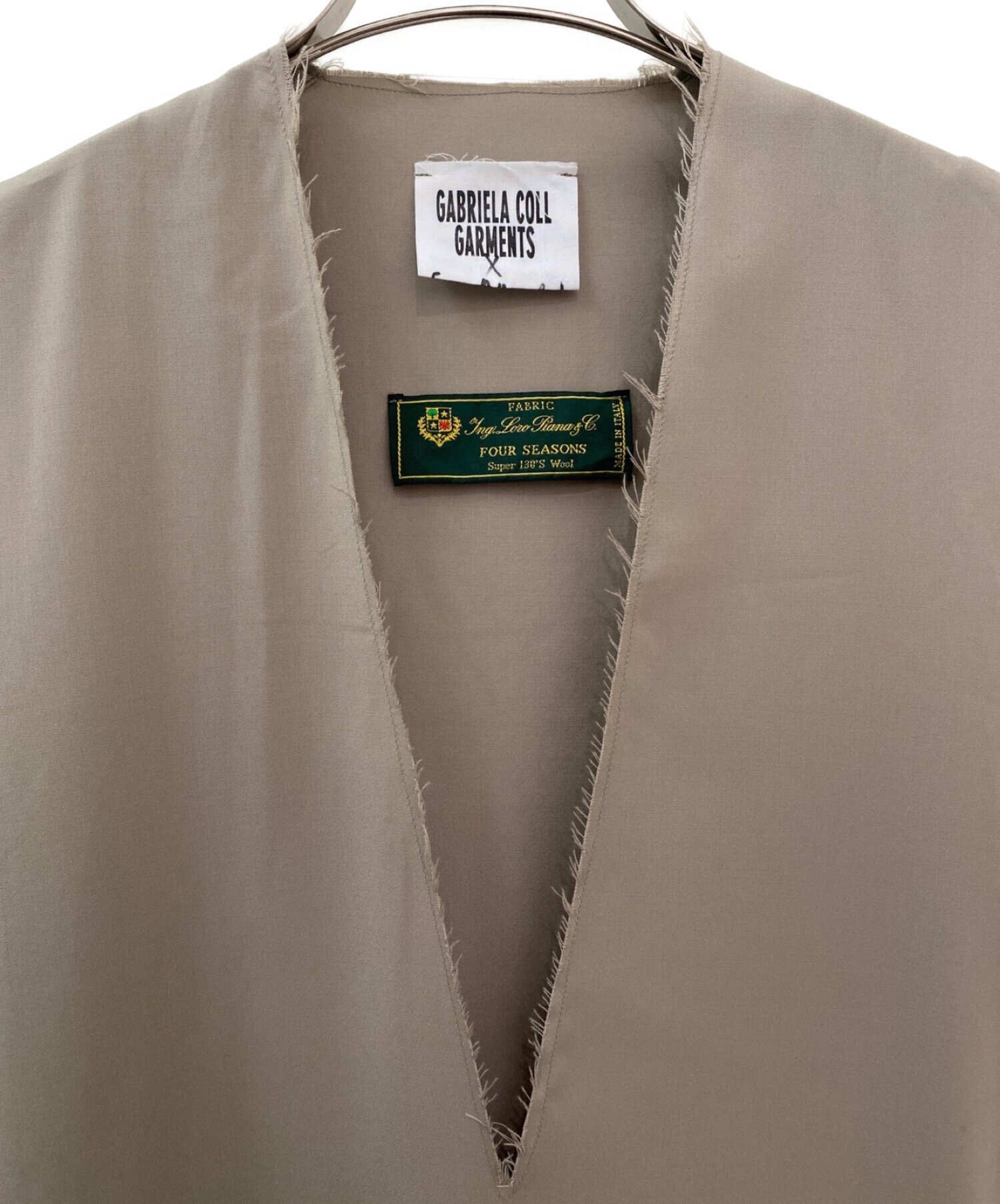 gabriela coll garments (ガブリエラコールガーメンツ) カットオフノースリーブマキシワンピース ベージュ サイズ:S
