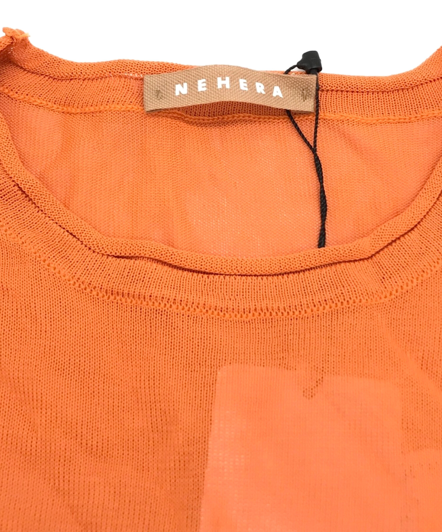 NEHERA (ネヘラ) 半袖ニット オレンジ サイズ:XS 未使用品