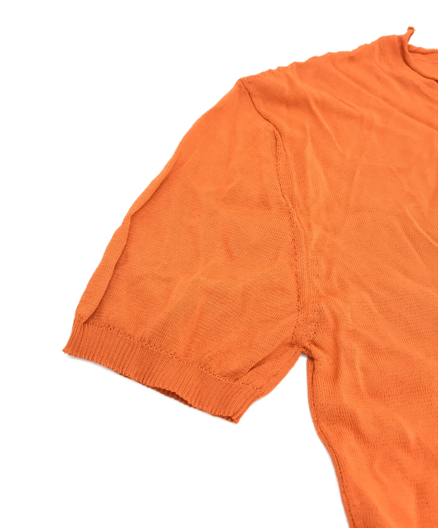 中古・古着通販】NEHERA (ネヘラ) 半袖ニット オレンジ サイズ:XS 未