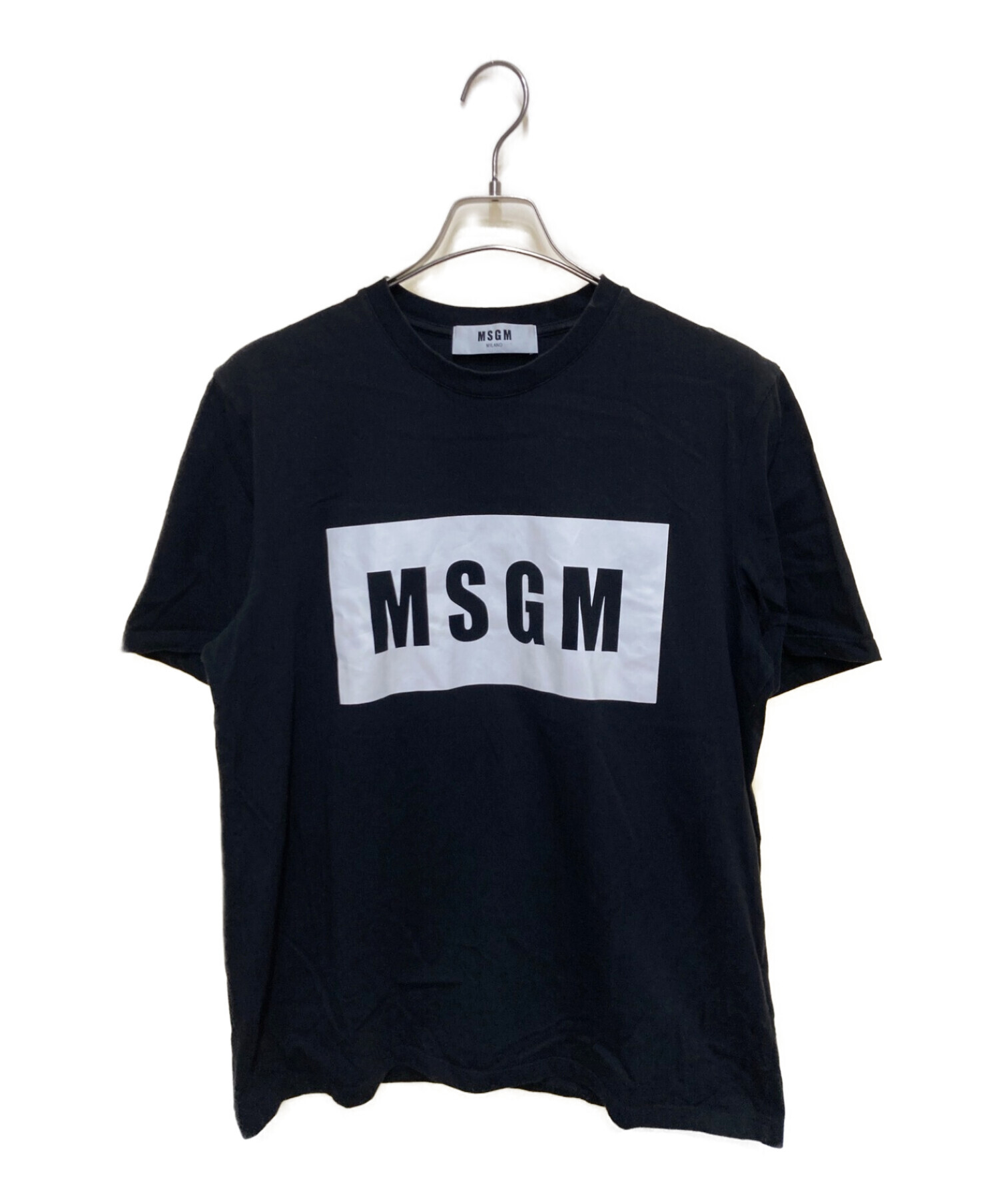 MSGM (エムエスジーエム) ロゴTシャツ ブラック サイズ:M
