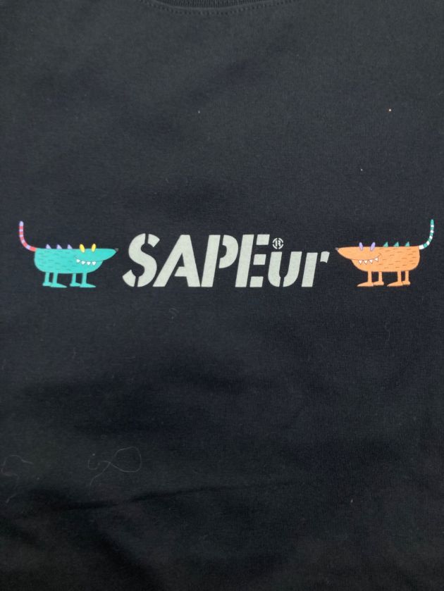 SAPEur (サプール) WANIDOG Tシャツ ブラック サイズ:XL 未使用品