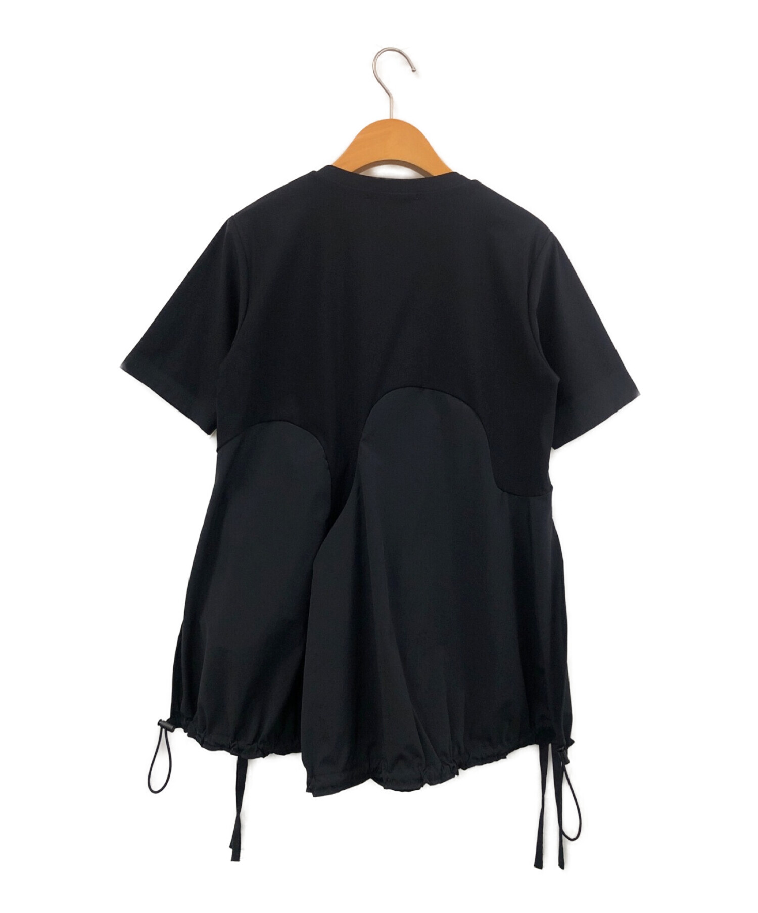 UN3D. (アンスリード) ウェーブラインTシャツ ブラック サイズ:38