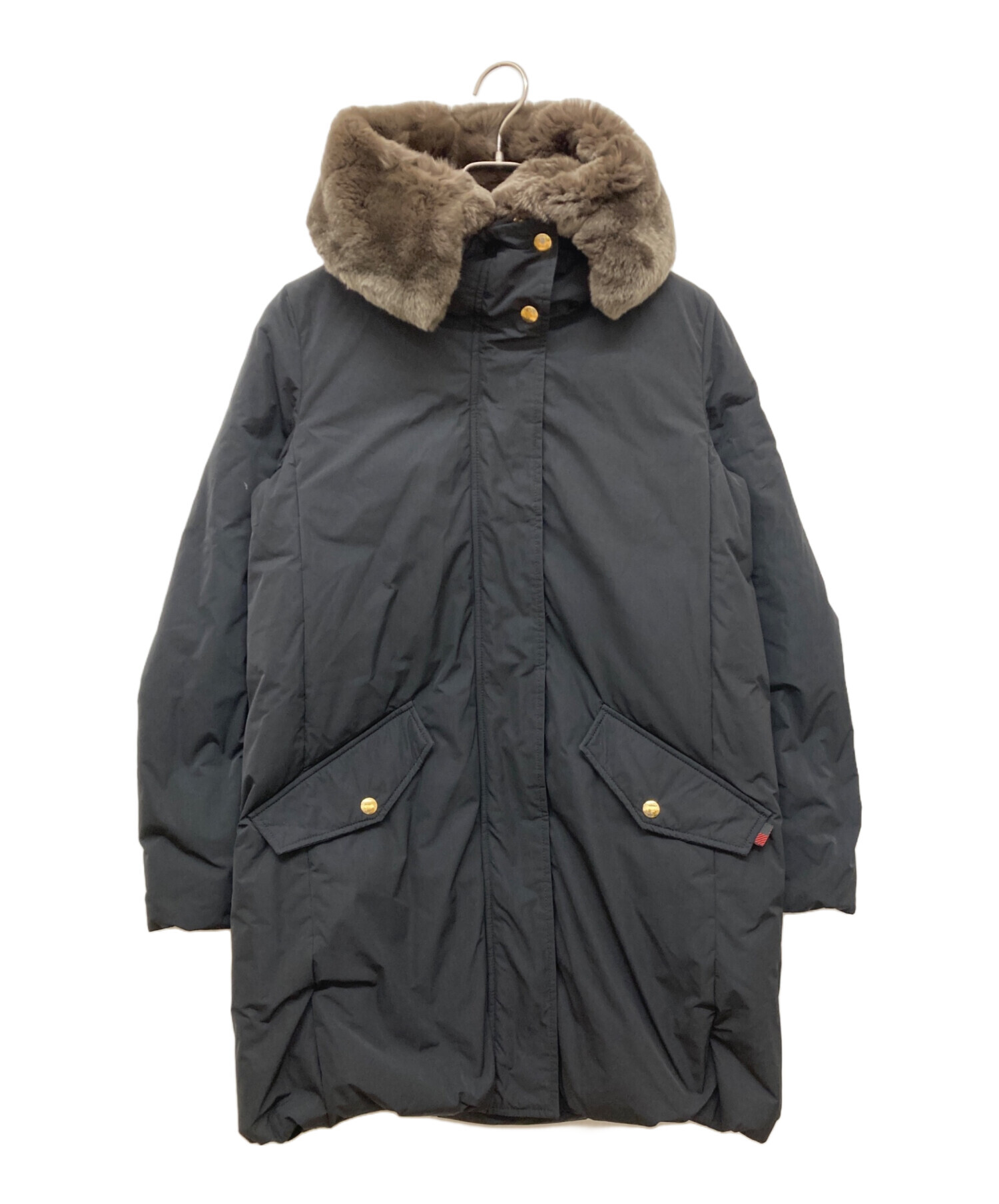 WOOLRICH (ウールリッチ) IENA (イエナ) COCOON ESKIMO ロングダウンジャケット ブラック サイズ:XS