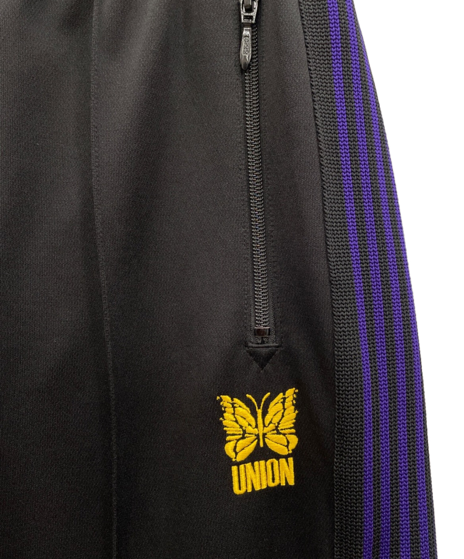 中古・古着通販】Needles (ニードルズ) UNION (ユニオン) TRACK PANTS（トラックパンツ） ブラック×パープル  サイズ:Ｌ｜ブランド・古着通販 トレファク公式【TREFAC FASHION】スマホサイト