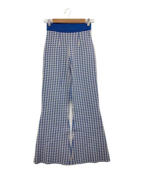 中古・古着通販】AMERI (アメリ) COLORFUL GINGHAM CHECK PANTS ブルー