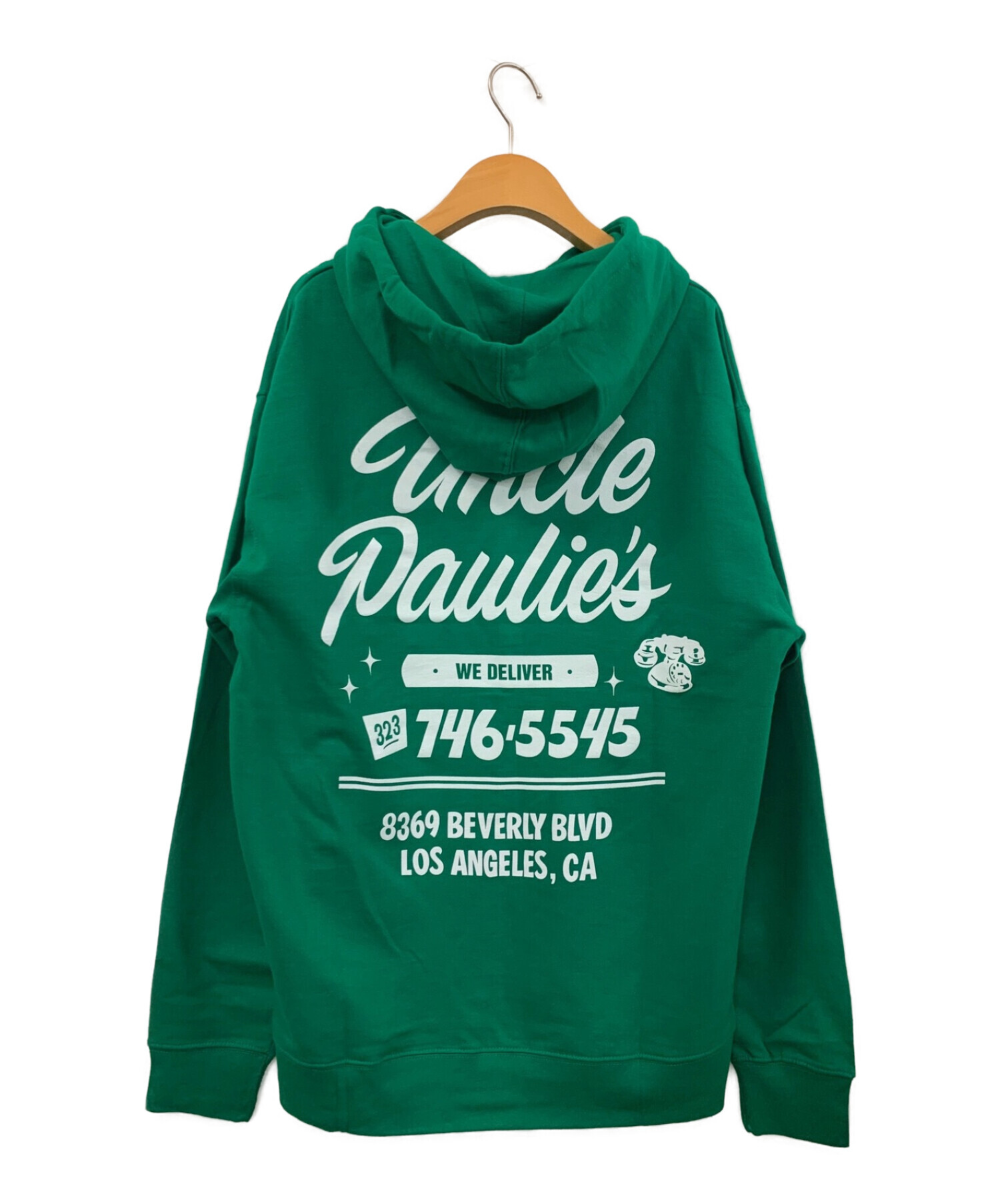 UNCLE PAULIE’S (アンクルポーリーズ) HOODED SWATSHIRT グリーン サイズ:36
