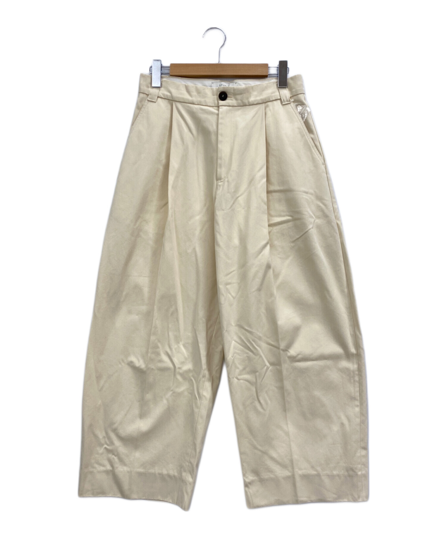 中古・古着通販】STUDIO NICHOLSON (スタジオニコルソン) Deep Pleat Volume Pant（ディーププリーツボリュームパンツ）  クリーム サイズ:S｜ブランド・古着通販 トレファク公式【TREFAC FASHION】スマホサイト