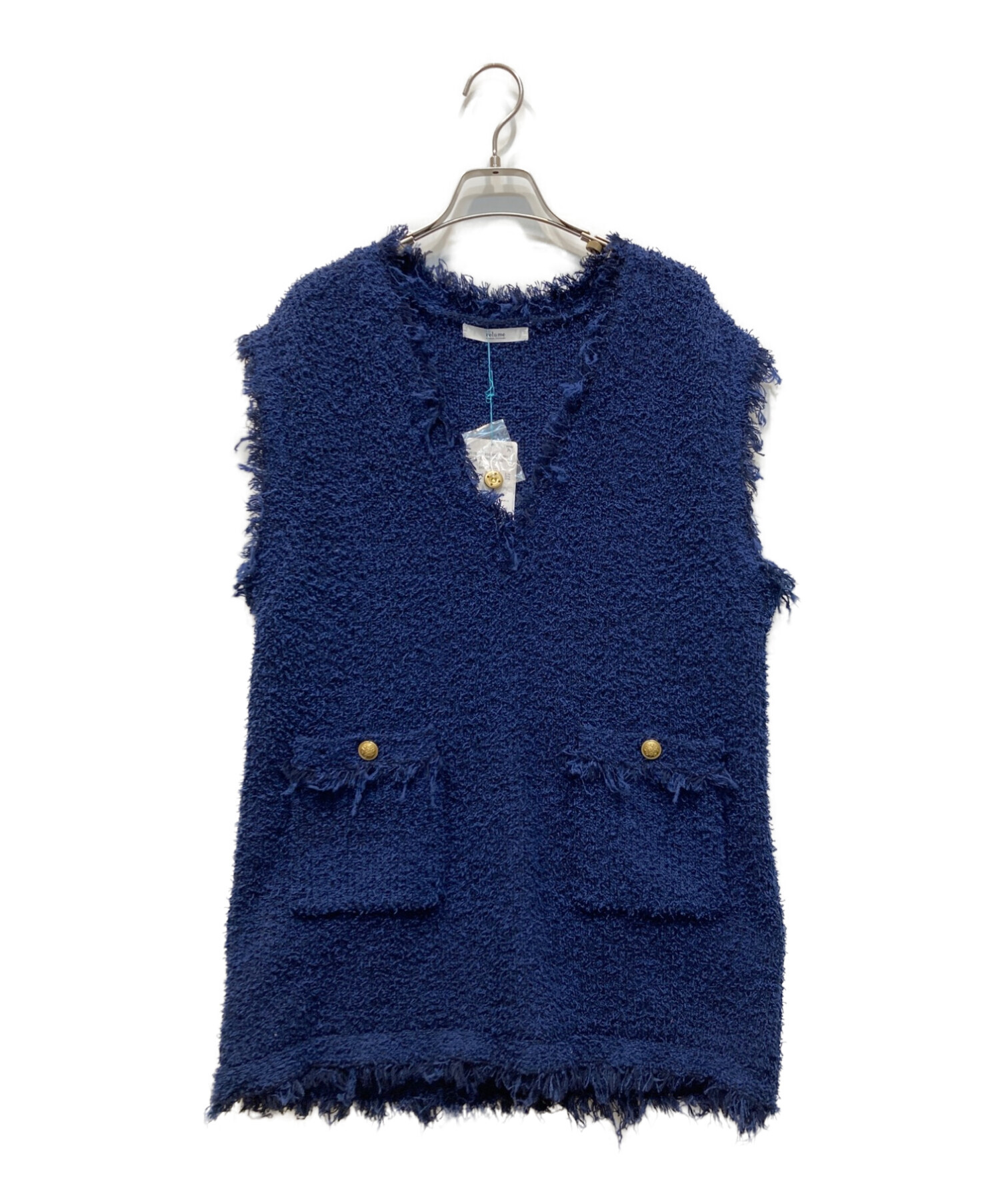 JOURNAL STANDARD relume (ジャーナルスタンダード レリューム) TWEEDY KNITベスト ネイビー サイズ:F