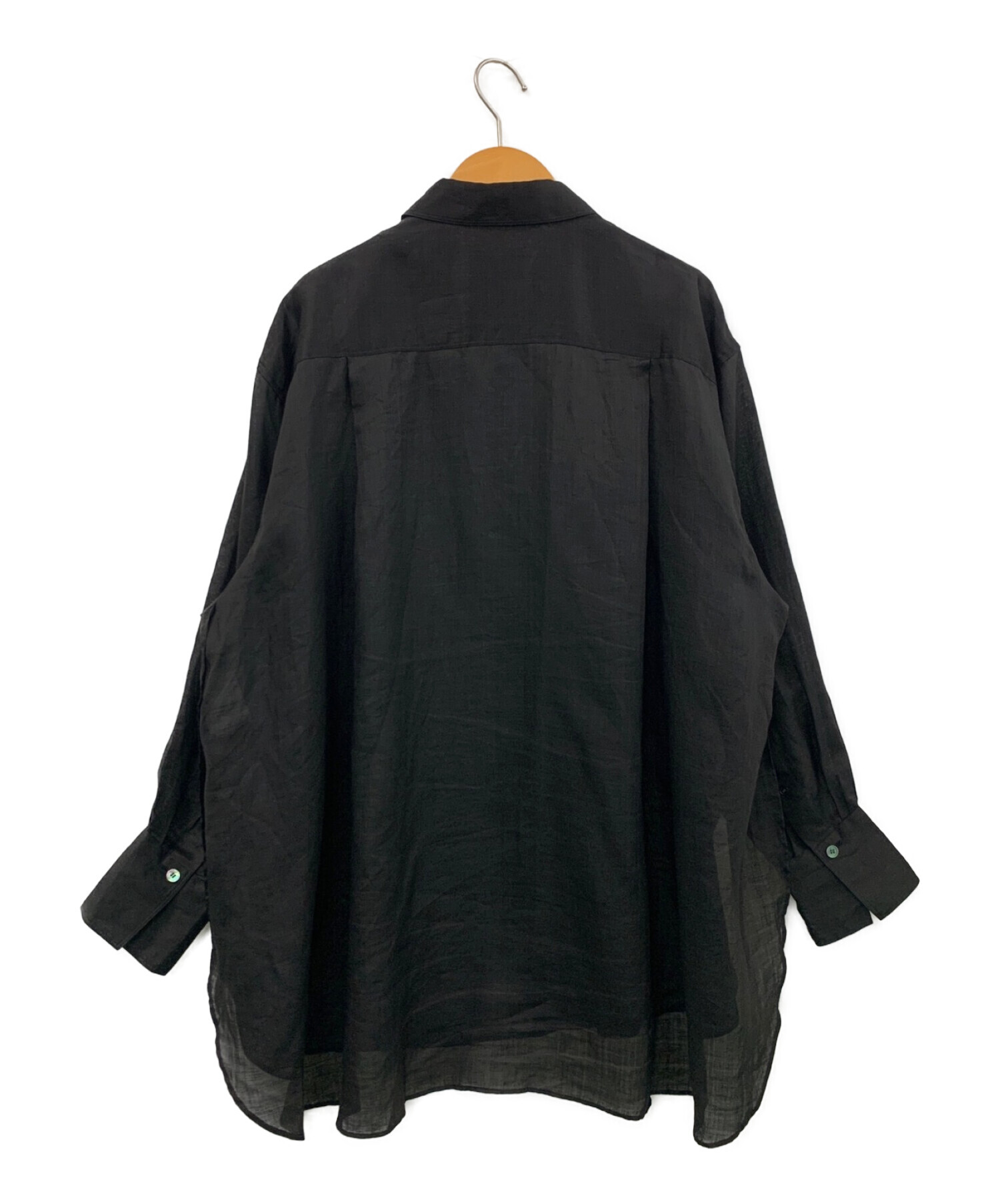 DEPAREILLE (デパリエ) シアーラミーシャツ ブラック サイズ:38