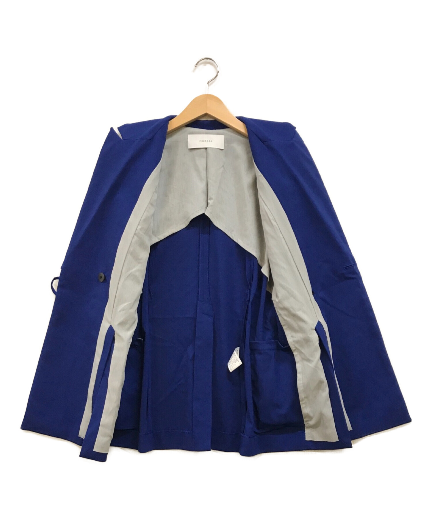 MURRAL (ミューラル) Slit short sleeve jacket ブルー サイズ:FREE