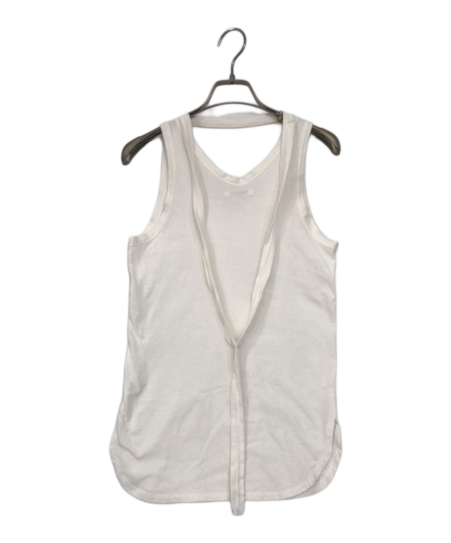 FUMIKA UCHIDA (フミカウチダ) DOUBLE NECK NO-SLEEVE TANK TOP ホワイト サイズ:SIZE　S