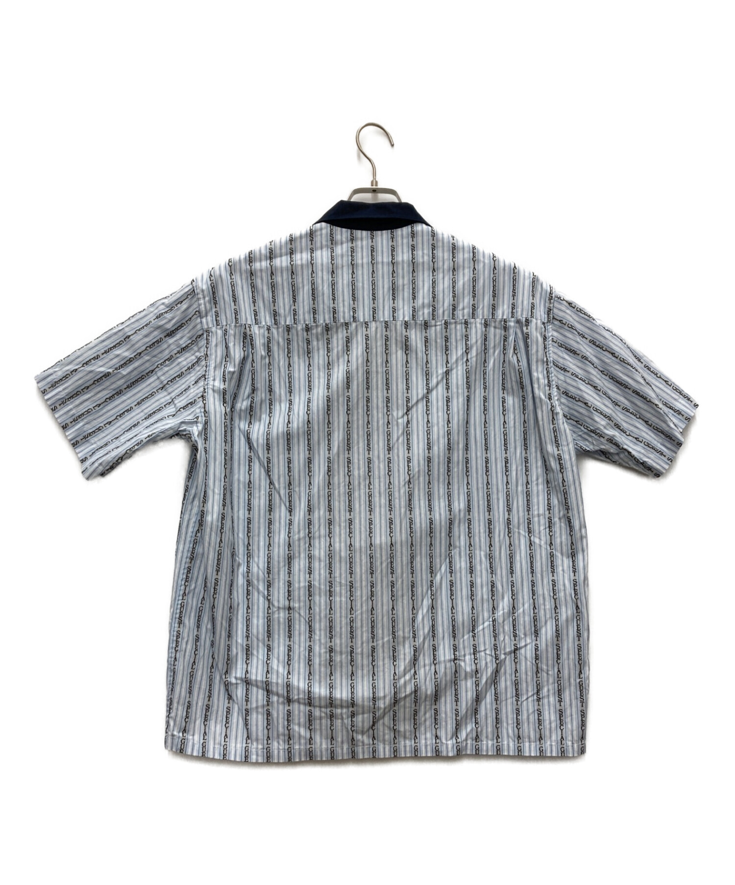 ダウンSG Stripe Fabric Short Sleeve Shirt