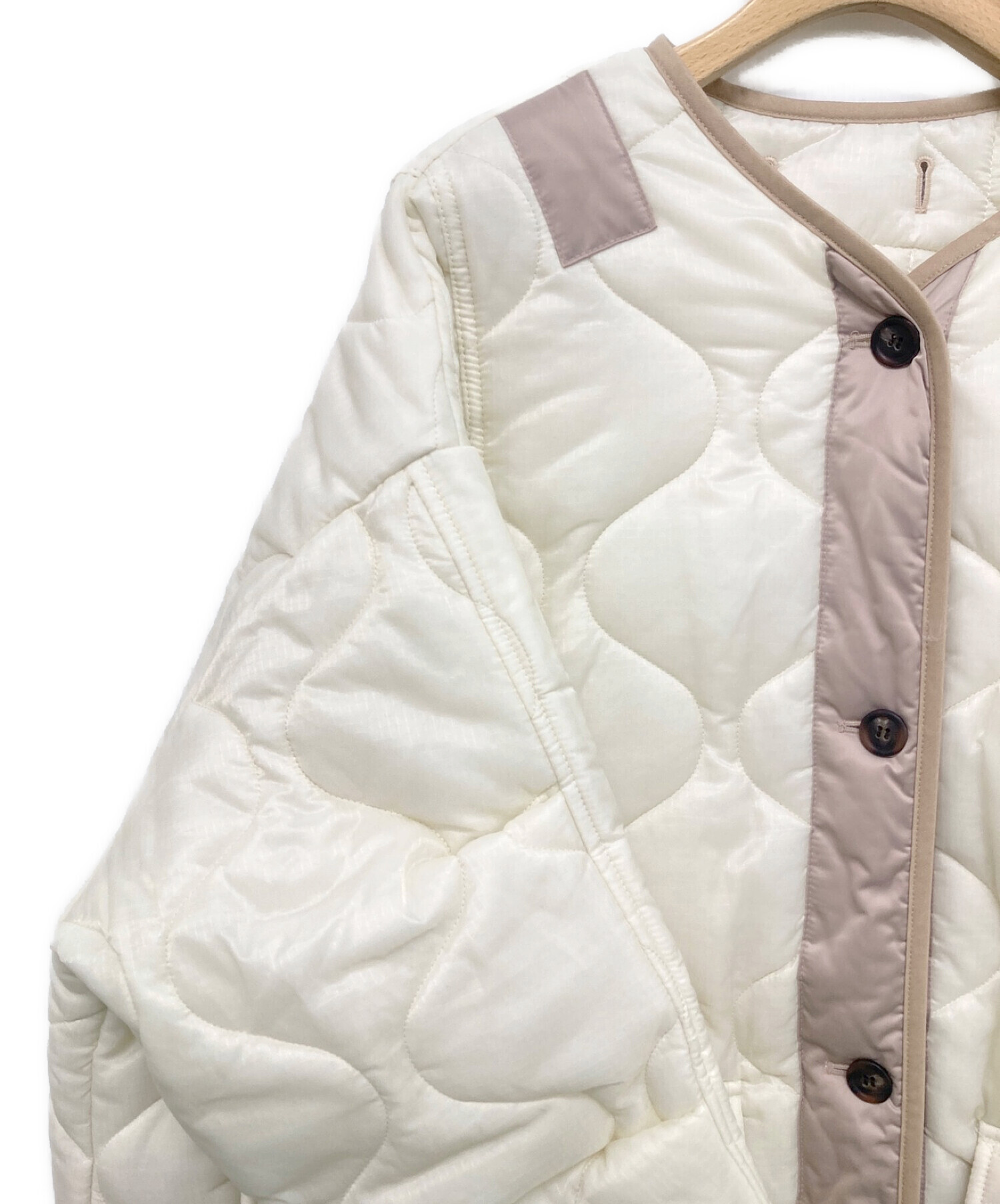 The Frankie Shop (ザ フランキー) Teddy Quilted Jacket ホワイト サイズ:XS/S