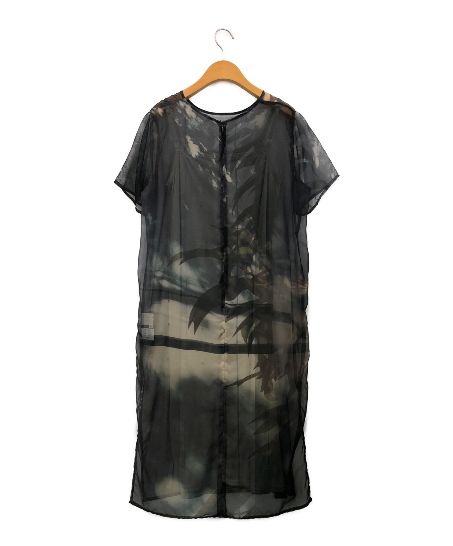 中古・古着通販】Ameri (アメリ) MEDI ESPLANADE SHEER DRESS グレー