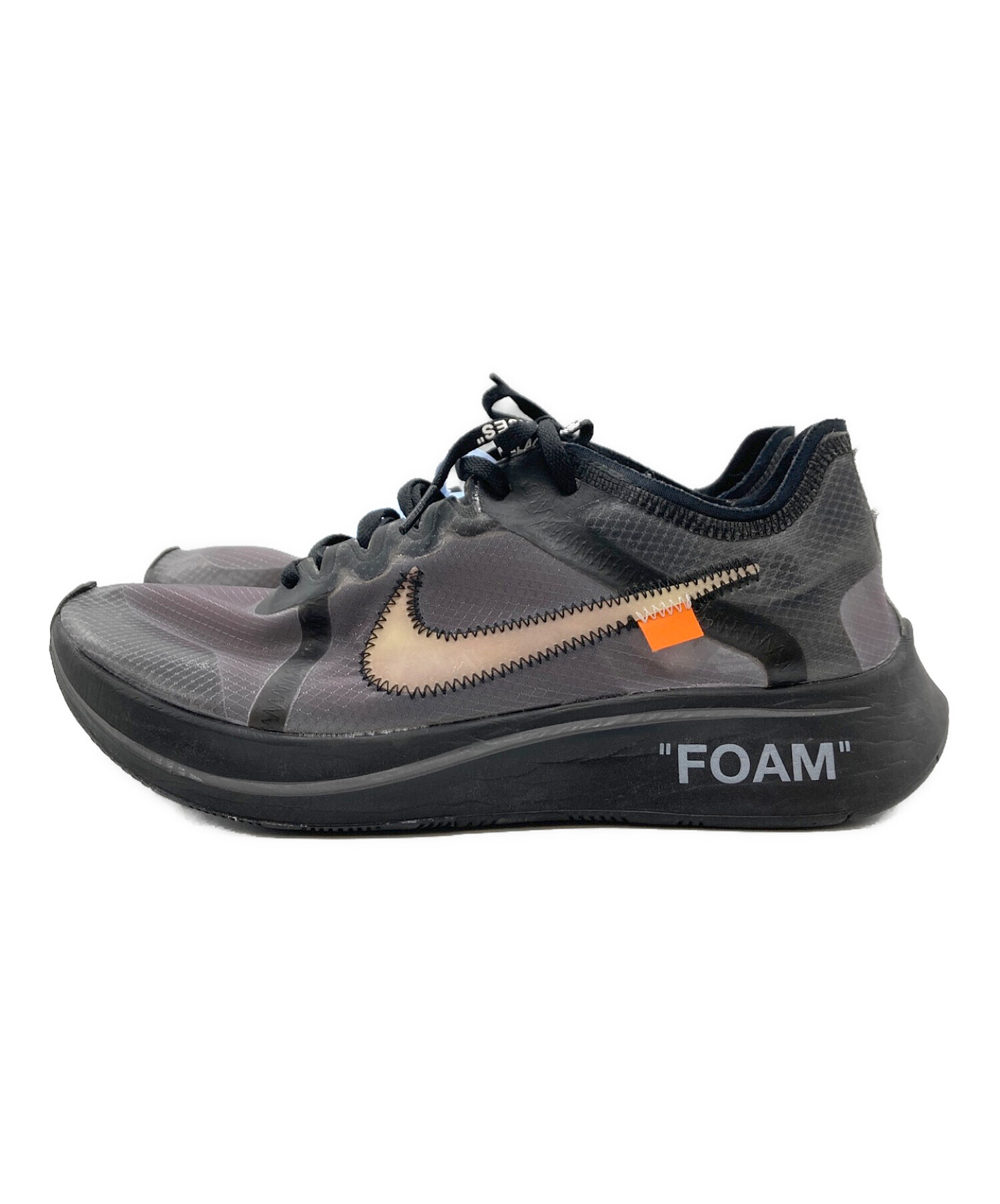 NIKE (ナイキ) OFFWHITE (オフホワイト) ZOOM FLY BLACK BLACK/WHITE-CONE-BLA サイズ:27