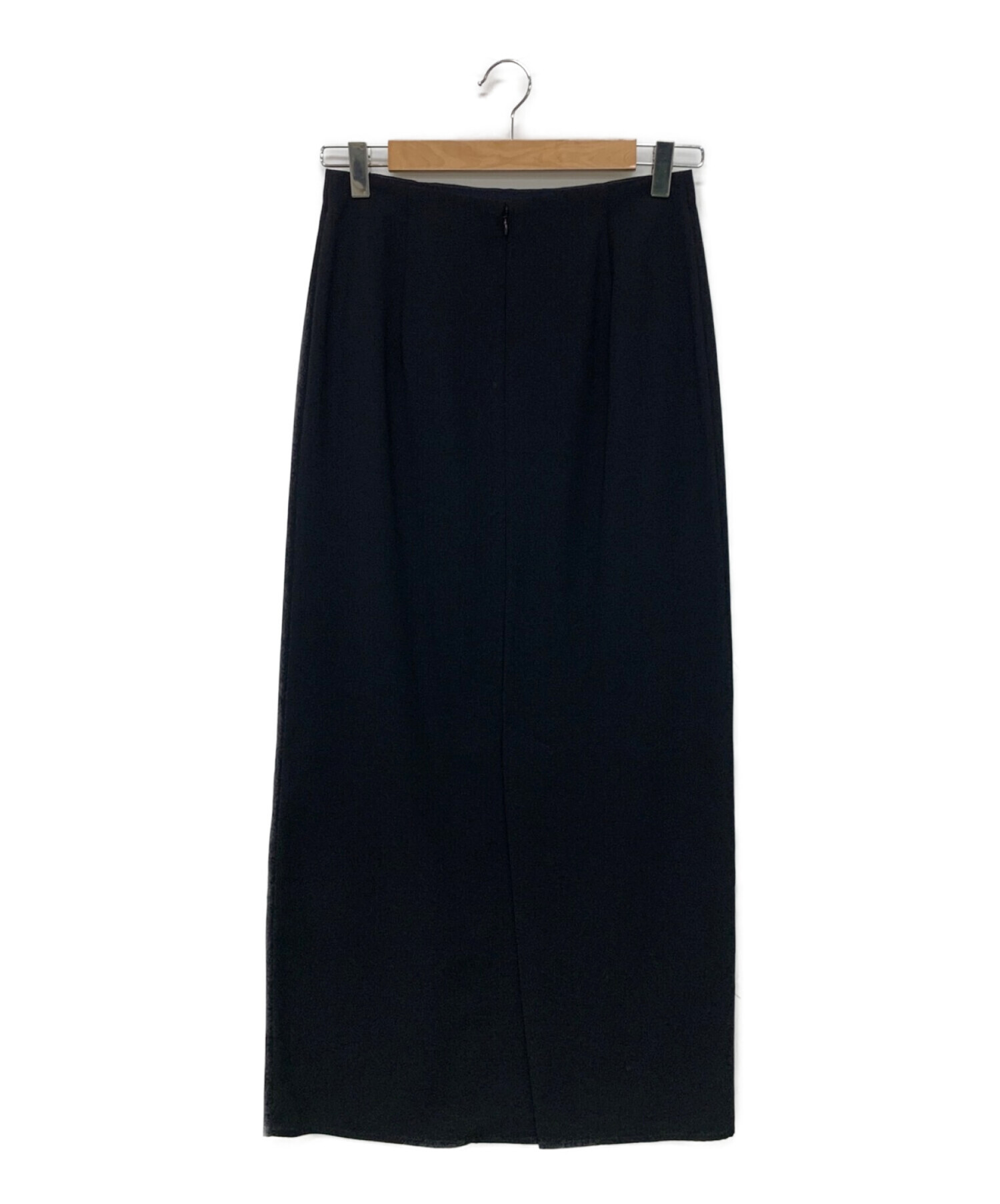 anuans (アニュアンス) バックサテンタイトスカート ブラック サイズ:M