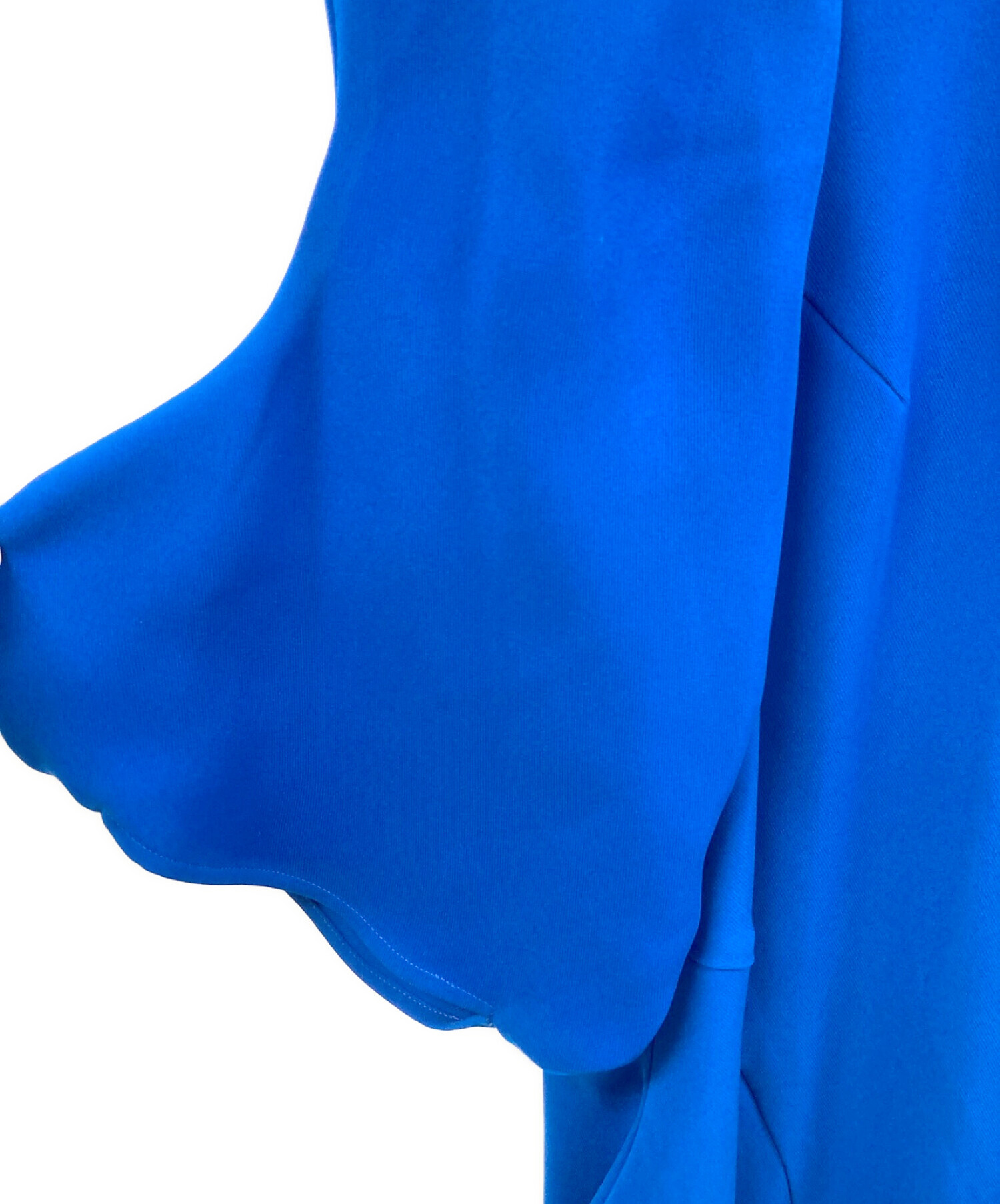 中古・古着通販】ENFOLD (エンフォルド) WAVE DRAPE DRESS ブルー