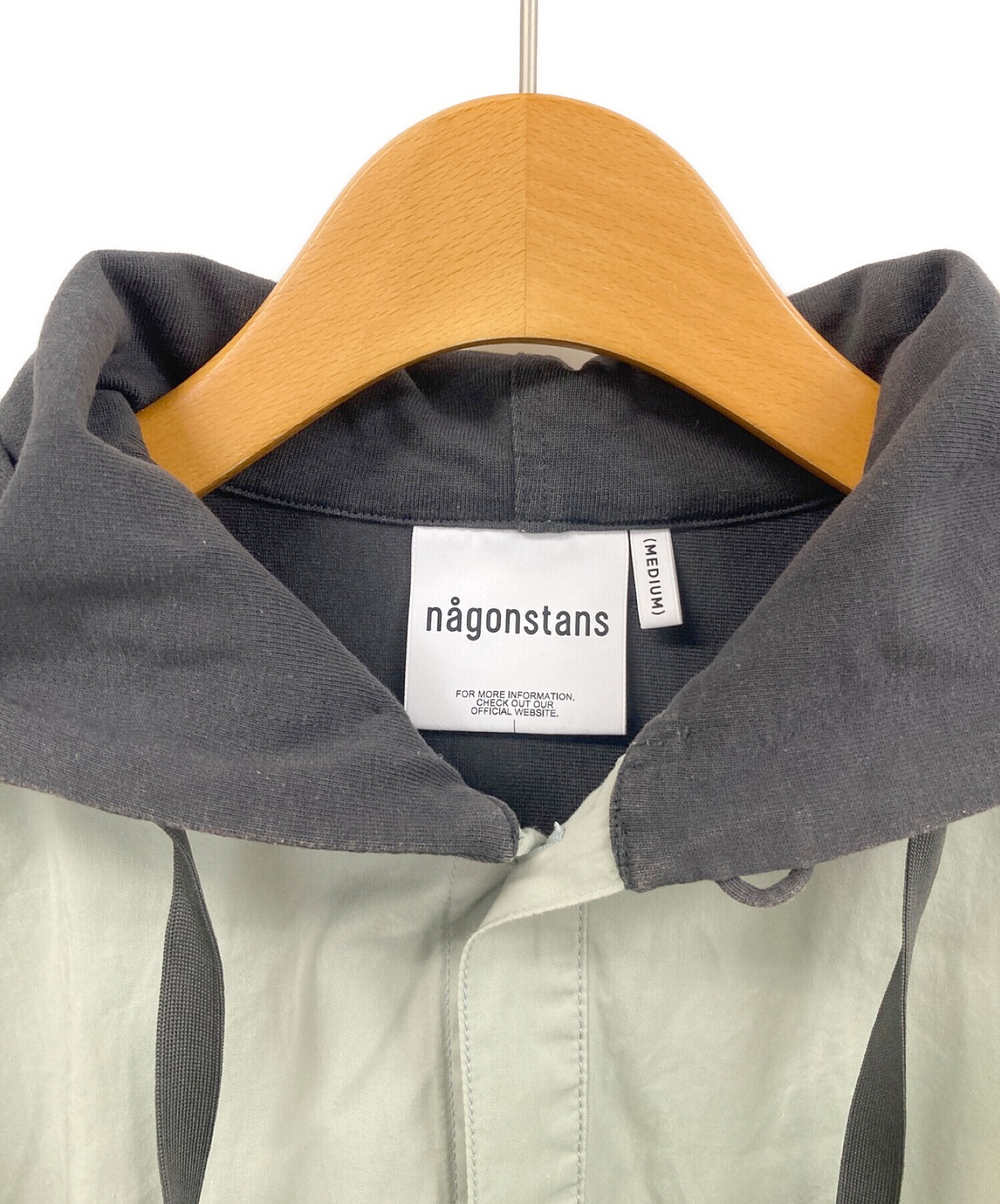 nagonstans (ナゴンスタンス) Coギャバ combination shirts ライトグリーン サイズ:M