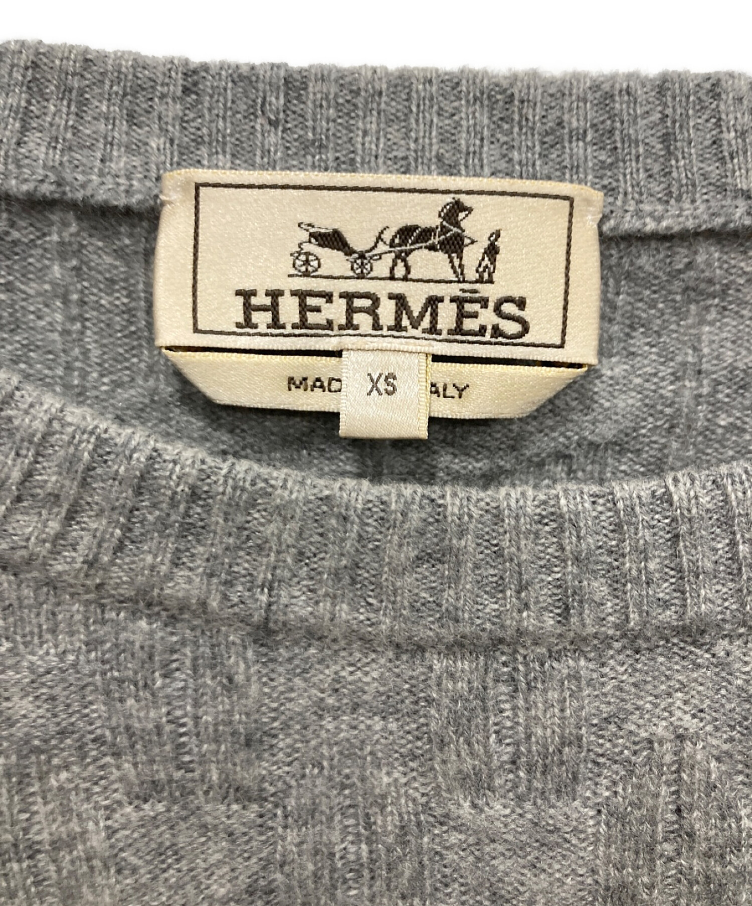中古・古着通販】HERMES (エルメス) カシミヤセーター グレー サイズ 