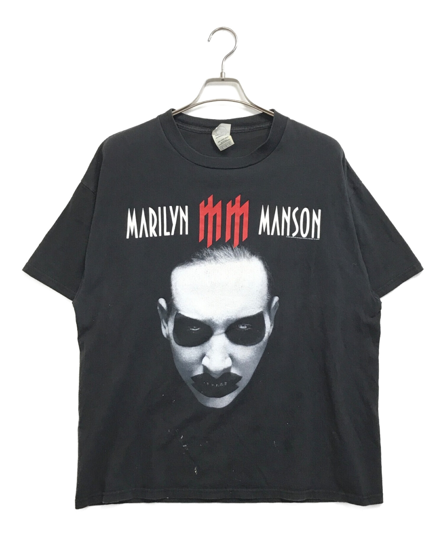 バンドTシャツ (バンドTシャツ) MARILYN MANSON バンドTシャツ ブラック サイズ:XL