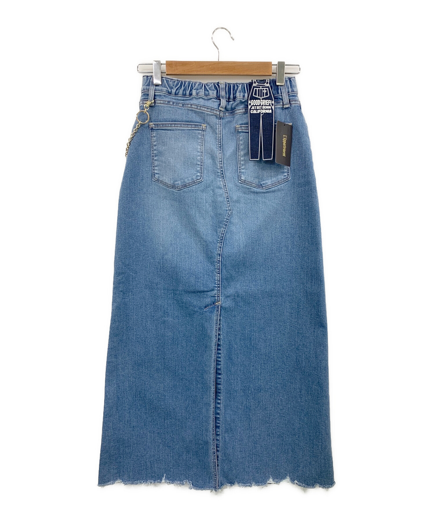 GOOD GRIEF  DENIM LONG SK with chain