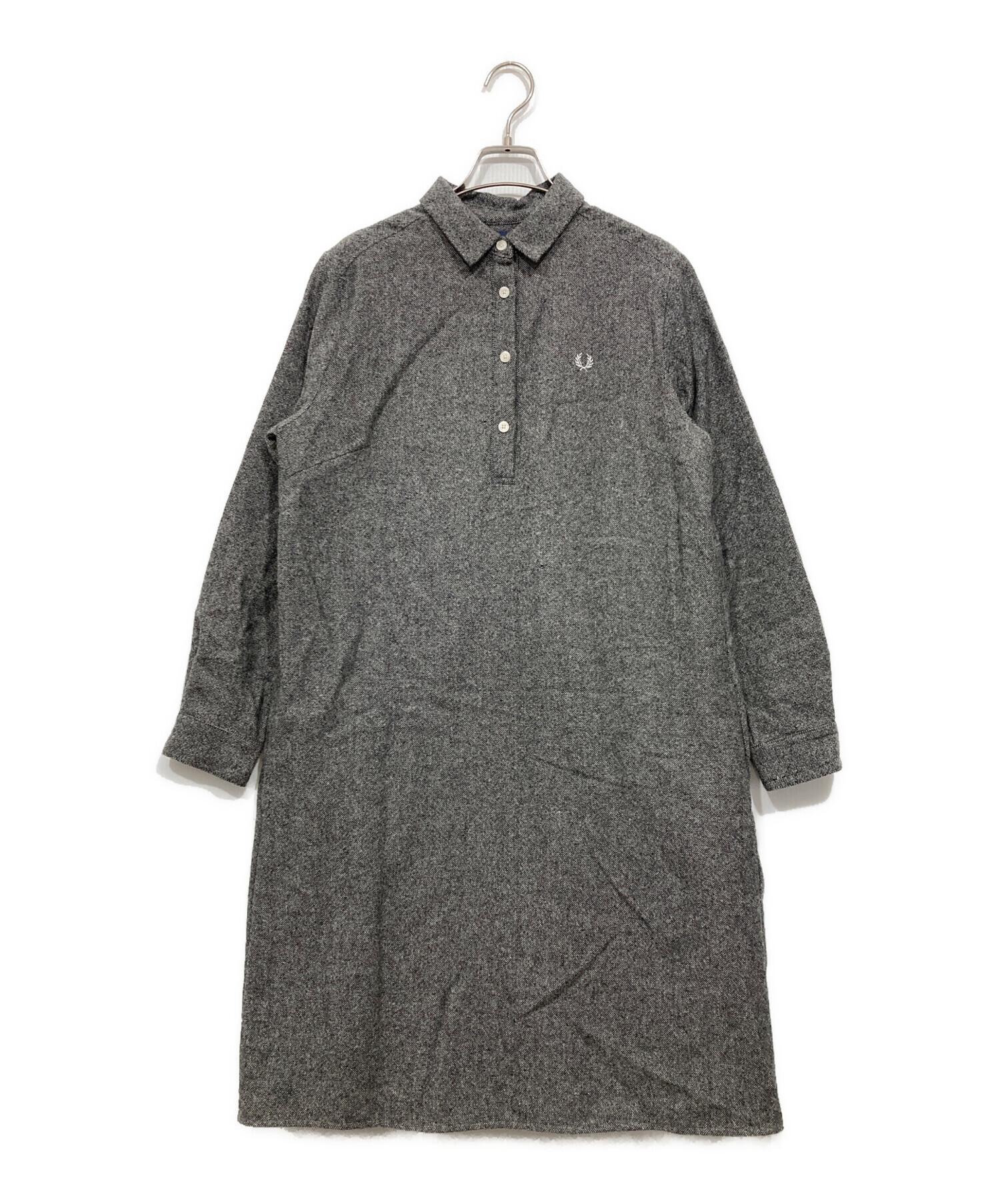 中古・古着通販】FRED PERRY (フレッドペリー) バックプリーツツイードワンピース グレー サイズ:10｜ブランド・古着通販  トレファク公式【TREFAC FASHION】スマホサイト