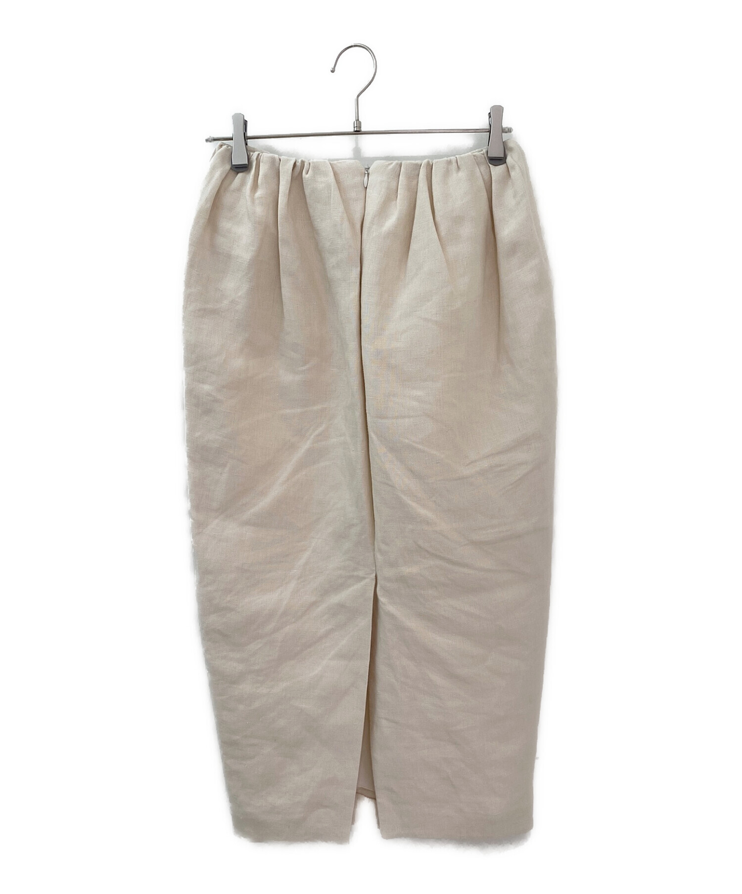 BLAMINK (ブラミンク) リネンタイトスカート オフホワイト サイズ:36