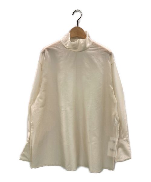 中古・古着通販】Uhr (ウーア) high neck sheer blouse ベージュ