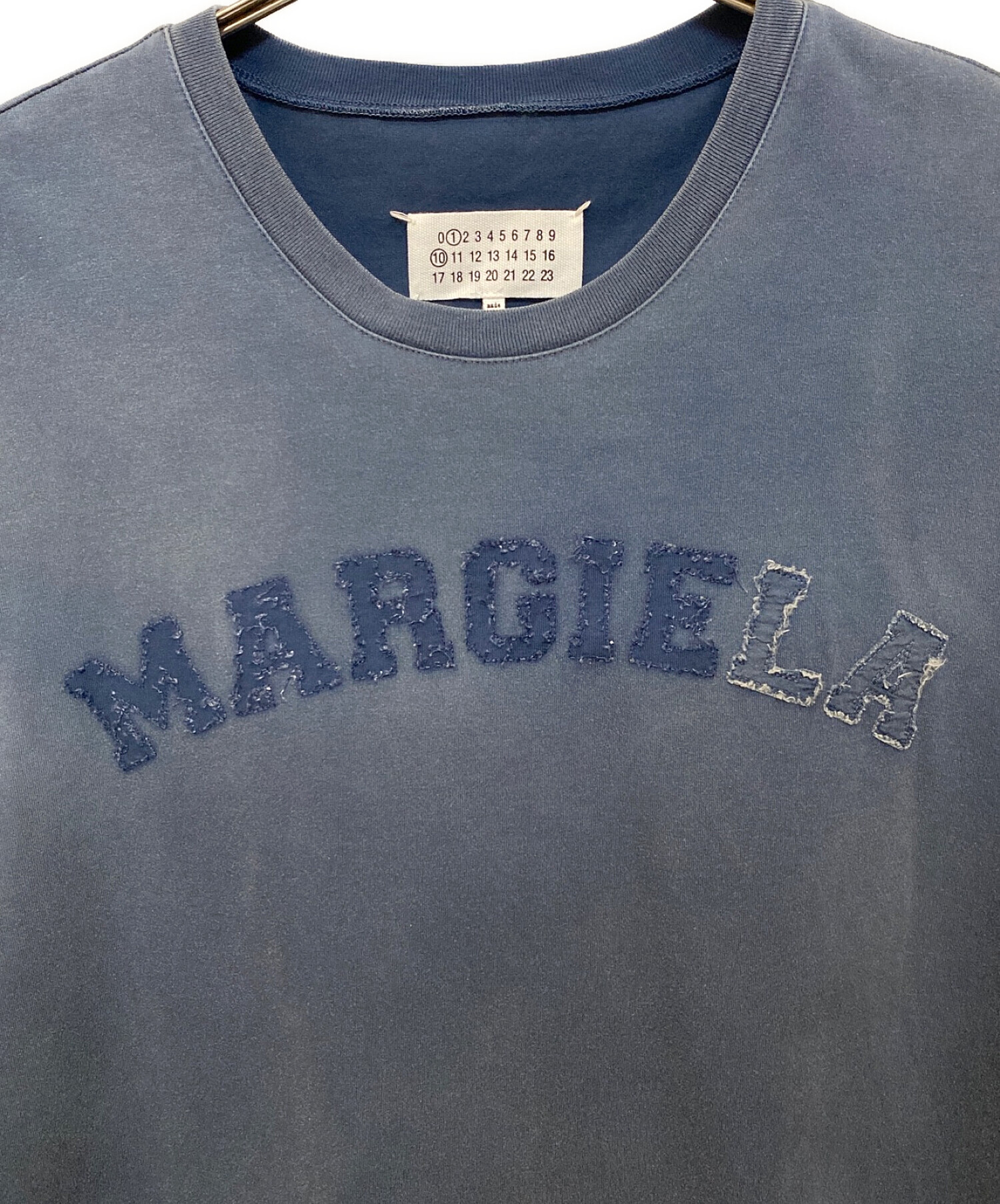 Maison Margiela (メゾン マルジェラ) 23SS オーバーサイズ オーバーダイ ロゴTシャツ ネイビー サイズ:XS