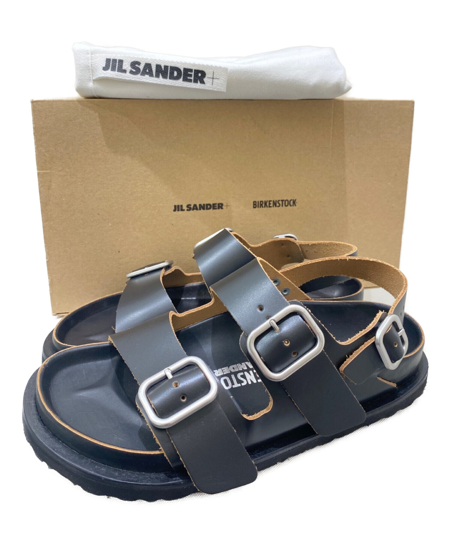 BIRKENSTOCK (ビルケンシュトック) JIL SANDER (ジルサンダー) MILANOサンダル ブラック サイズ:38