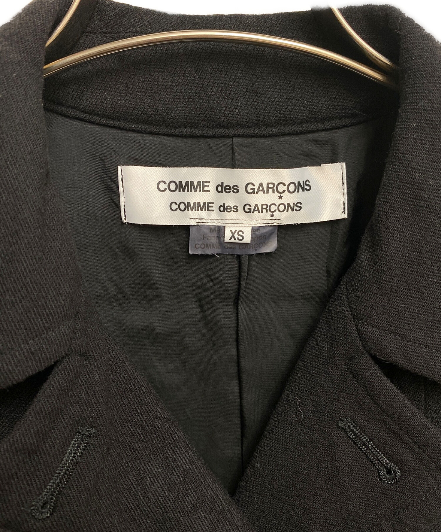 COMME des GARCONS COMME des GARCONS (コムデギャルソン コムデギャルソン) 製品加工ジャケット ブラック  サイズ:XS