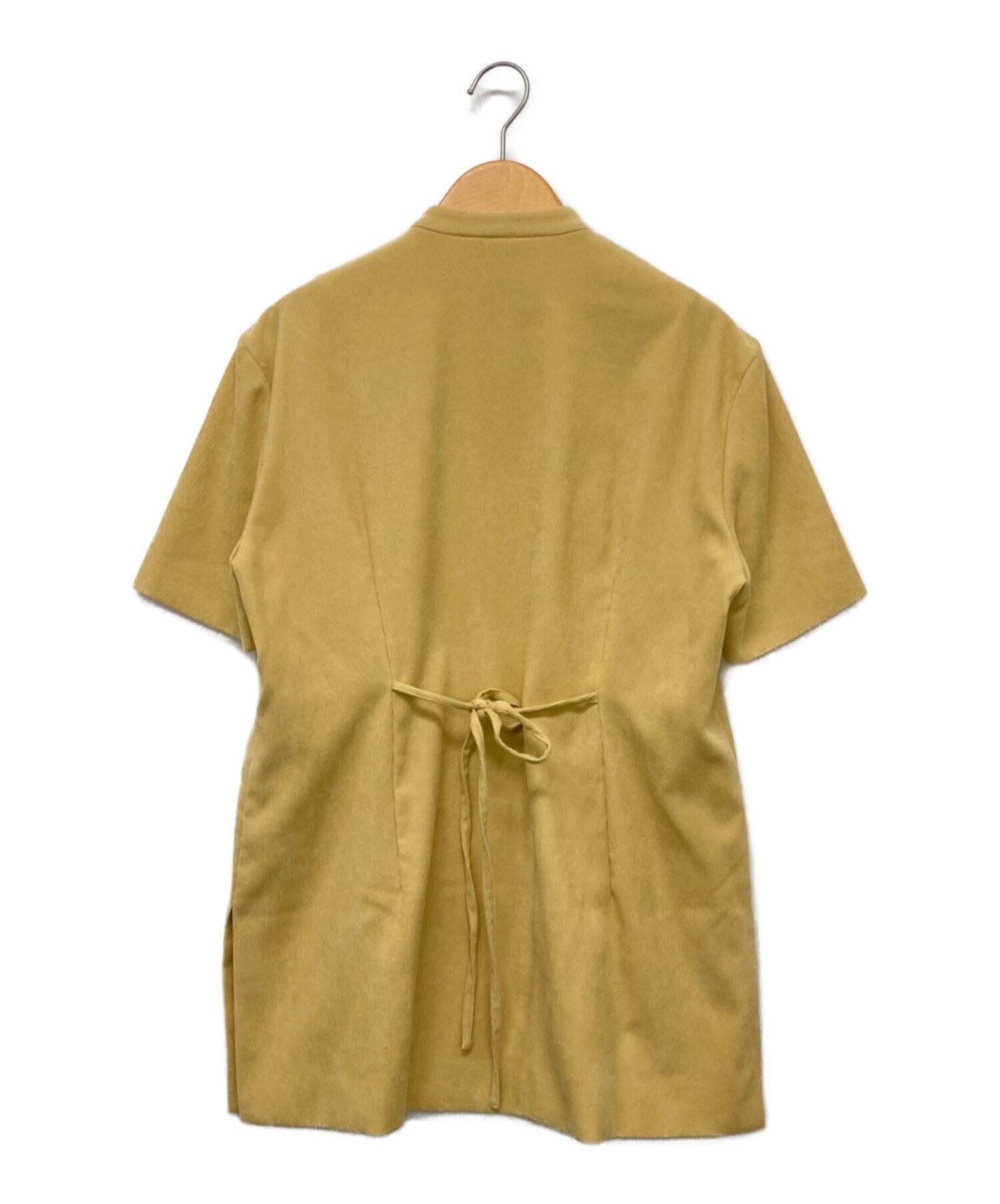 CLANE CORDUROY STAND COLLAR SHIRT 1 S 黄色ジャケット実寸サイズ