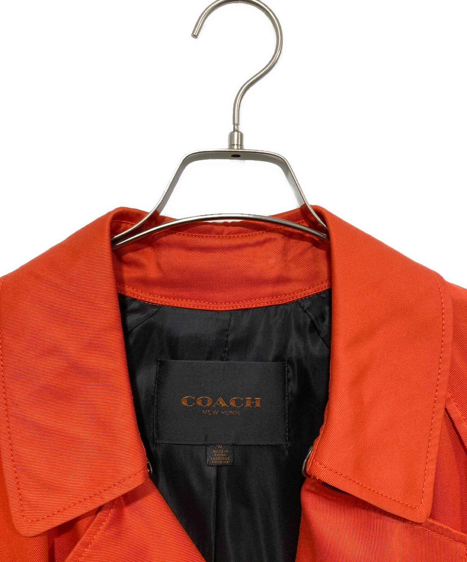 COACH (コーチ) トレンチコート オレンジ サイズ:M