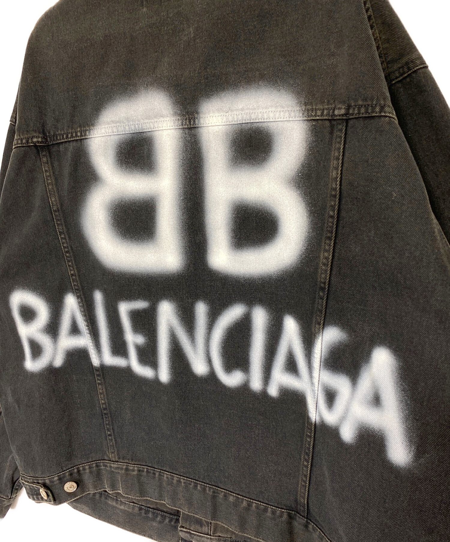 BALENCIAGA (バレンシアガ) Spray Paint BB Logo Denim Jacket サイズ:S