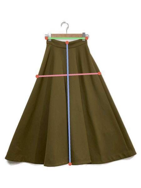 中古・古着通販】CLANE (クラネ) DOUBLE CROSS CIRCULAR SKIRT カーキ｜ブランド・古着通販  トレファク公式【TREFAC FASHION】スマホサイト