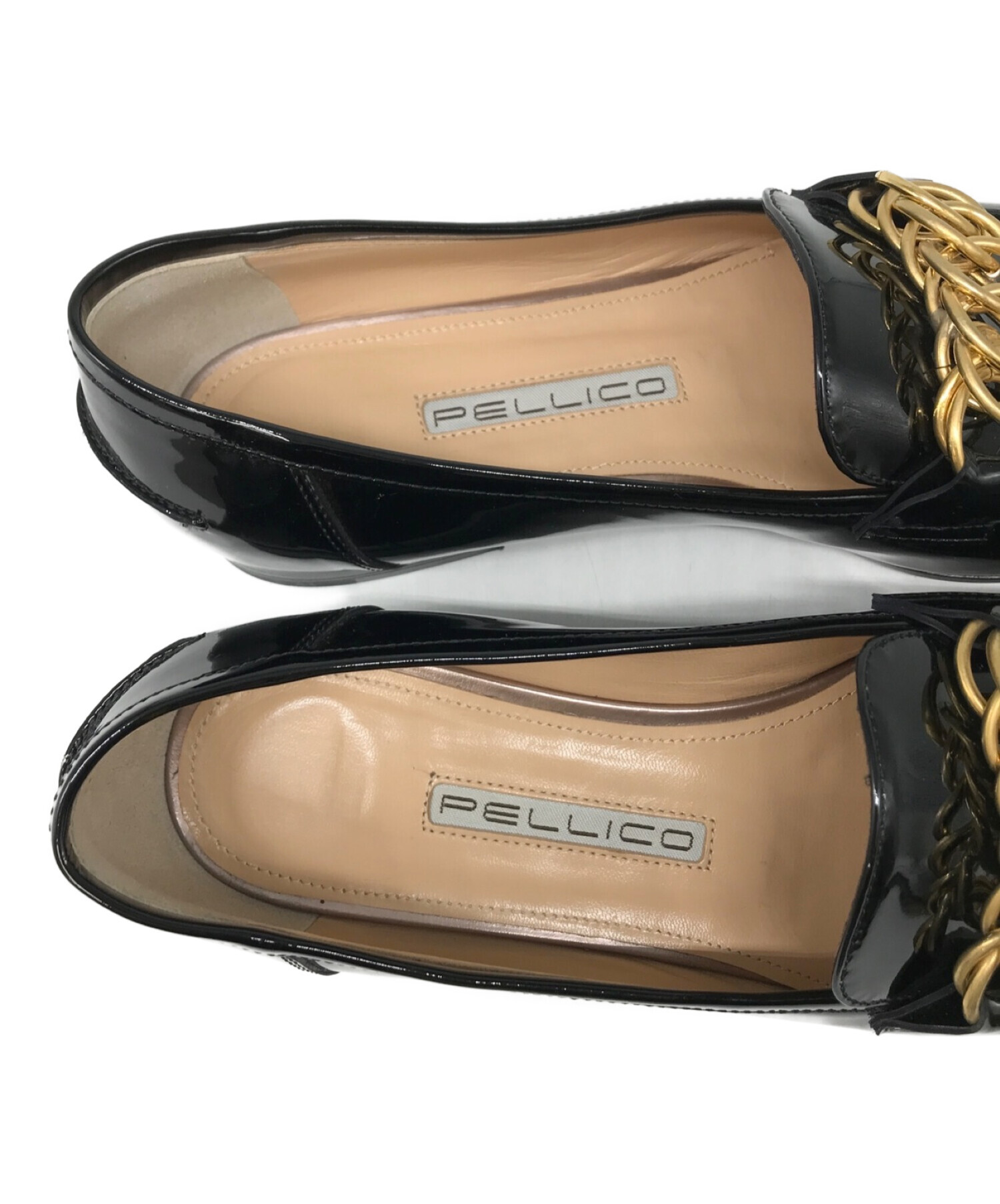 PELLICO (ペリーコ) パテントビジューローファー Bijou Loafer ビットローファー ブラック サイズ:36 1/2