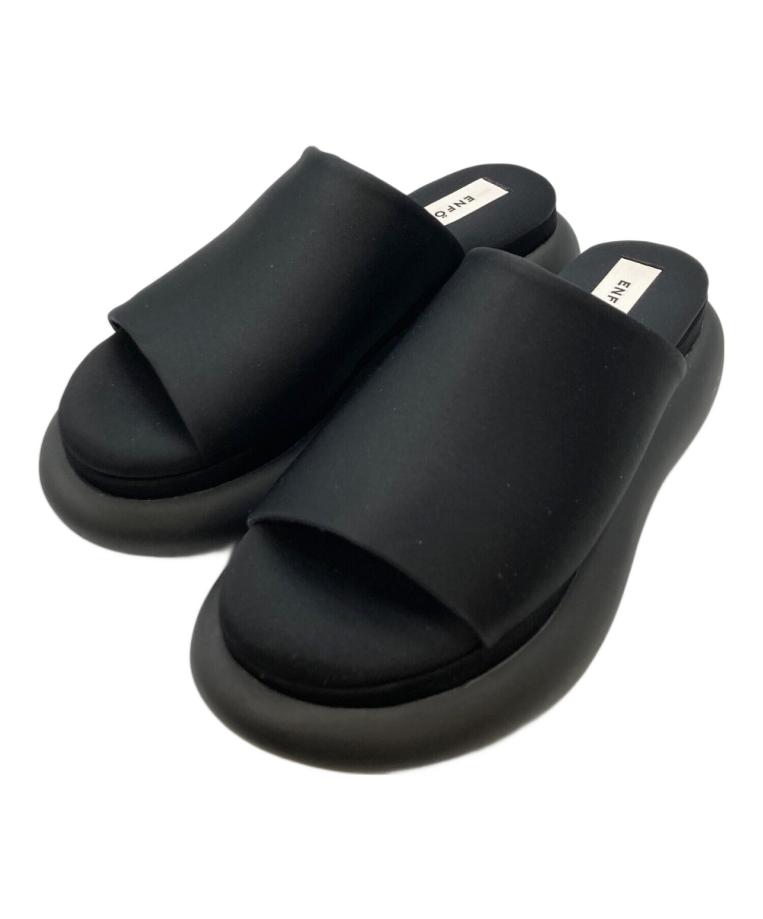 ENFOLD (エンフォルド) Floating Sandals サンダル ブラック サイズ:37