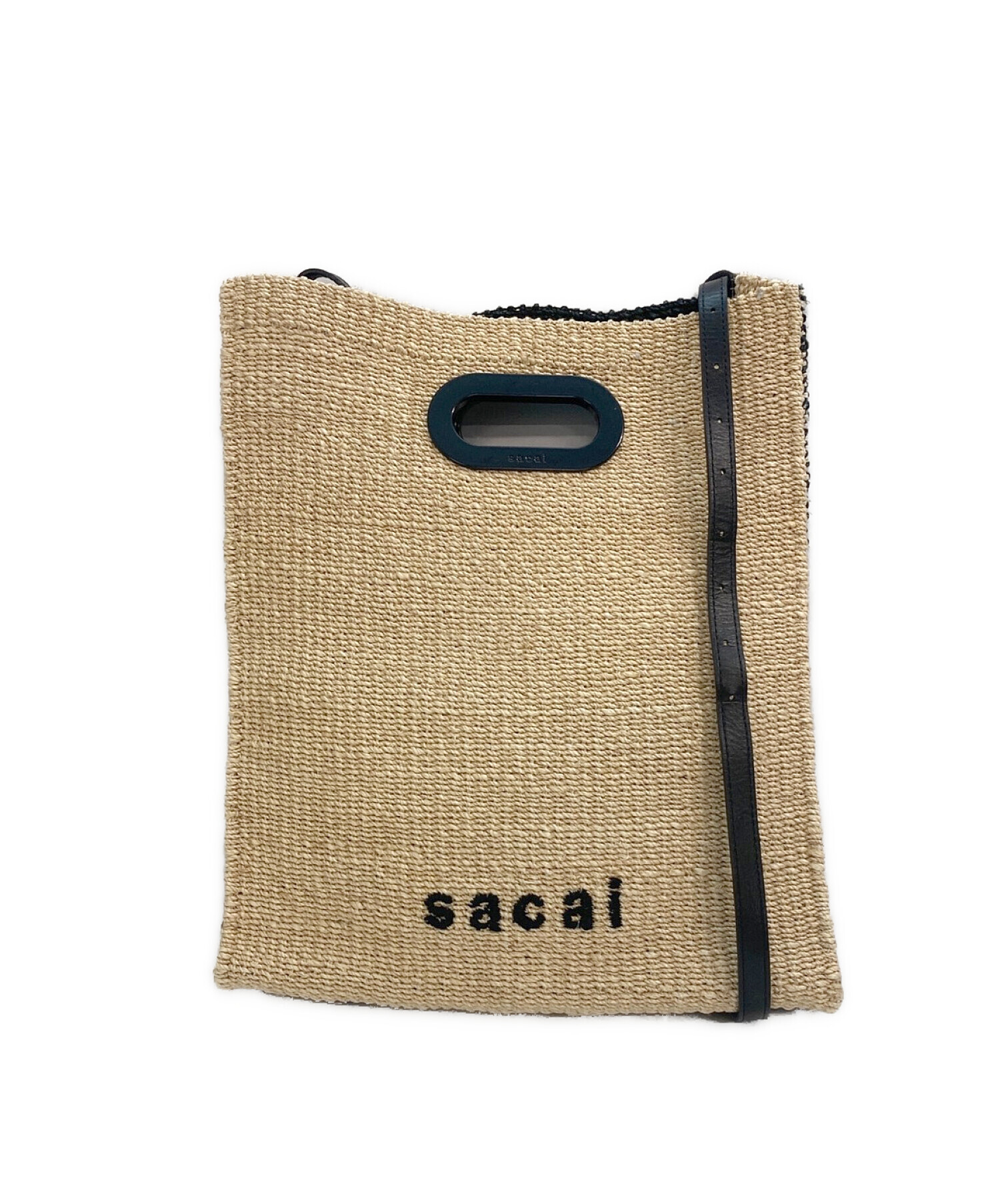 sacai (サカイ) Abaka Shopper Bag Medium ベージュ×ブラック サイズ:-