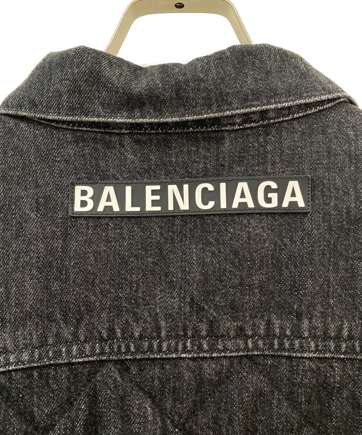 BALENCIAGA (バレンシアガ) ドッキングデニムジャケット ブラック サイズ:38