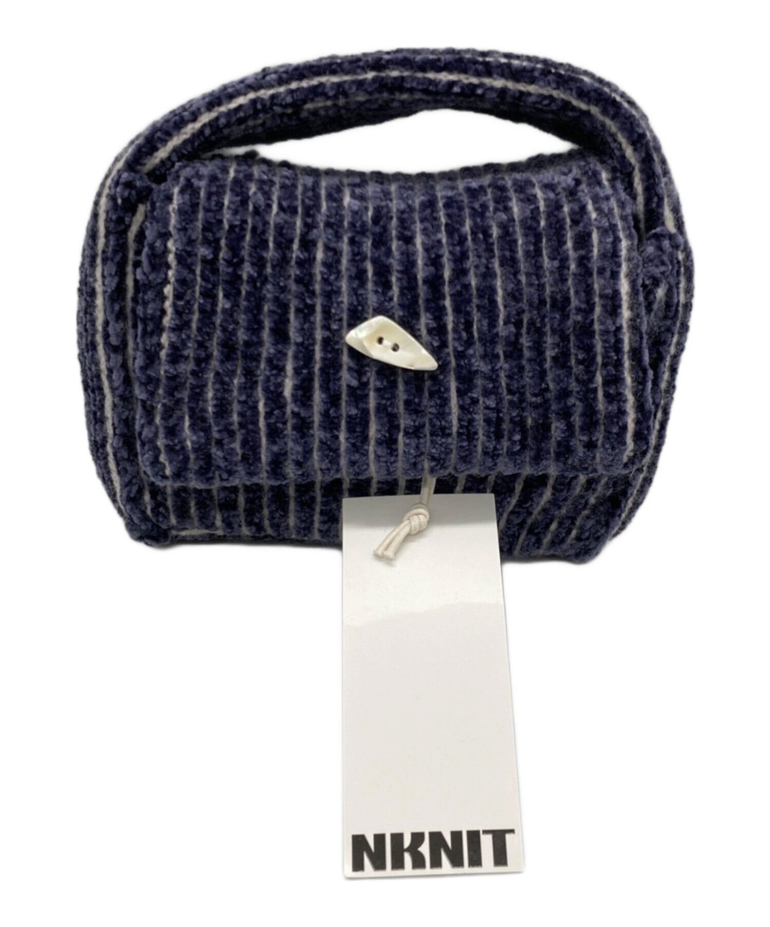 中古・古着通販】NKNIT (ンニット) KNIT handbag ニットハンドバッグ ネイビー｜ブランド・古着通販 トレファク公式【TREFAC  FASHION】スマホサイト