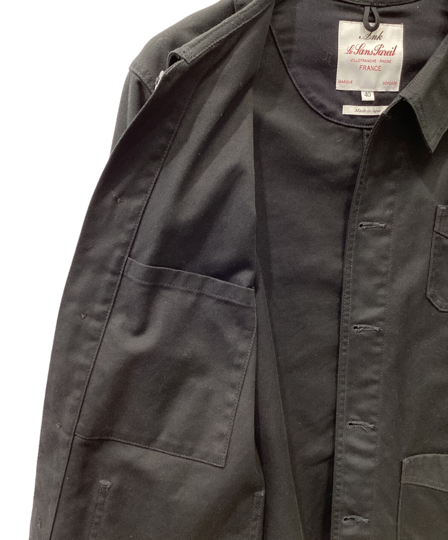 中古・古着通販】ANK (アニキ) Le Sans Pareil (ル サン パレイユ) ANK別注COTTON TWILL TRADITIONAL  COVERALL ブラック サイズ:40｜ブランド・古着通販 トレファク公式【TREFAC FASHION】スマホサイト