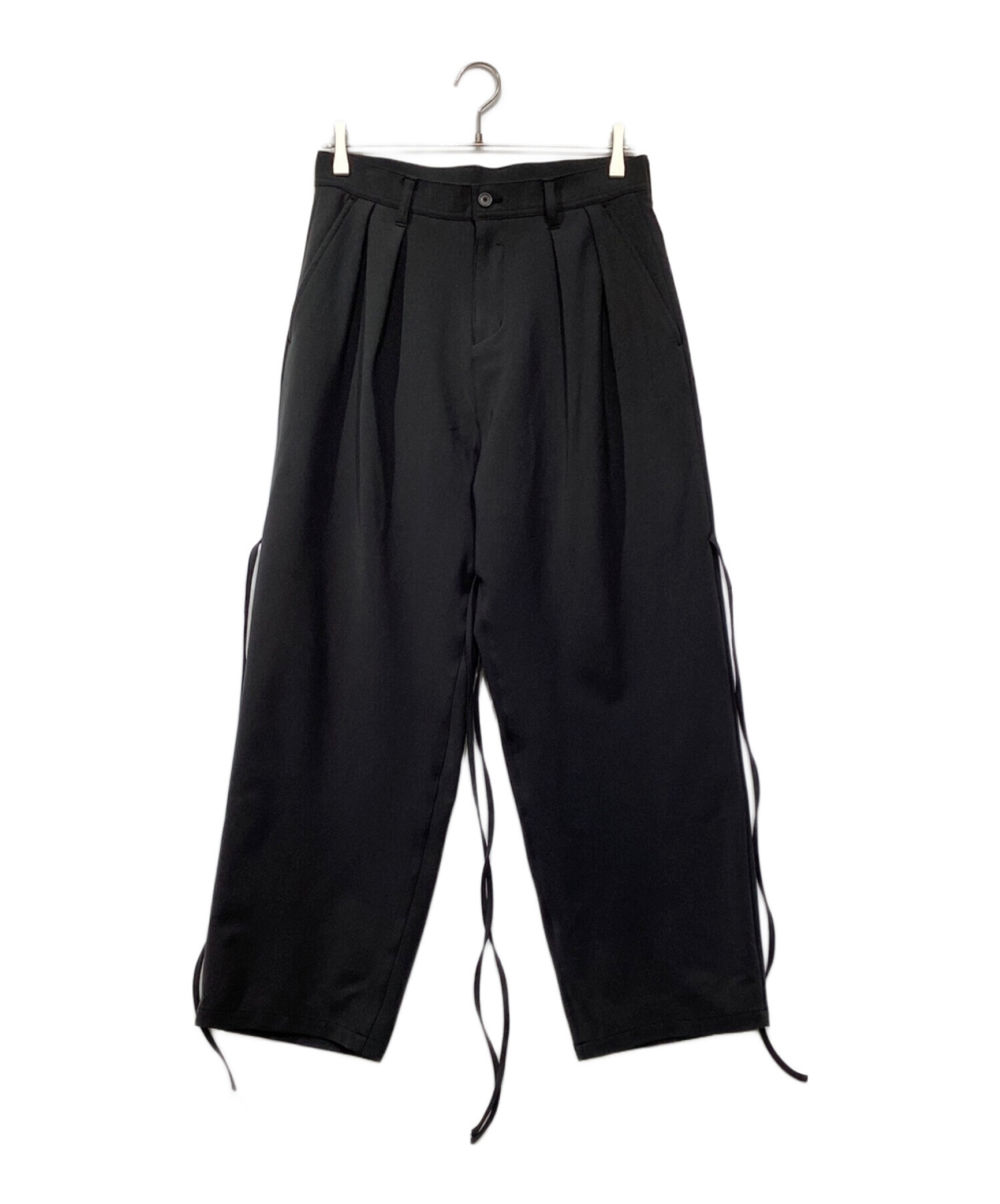 中古・古着通販】SHAREEF (シャリーフ) DOUBLE CLOTH WIDE PANTS ダブルクロスワイドパンツ ブラック  サイズ:1｜ブランド・古着通販 トレファク公式【TREFAC FASHION】スマホサイト