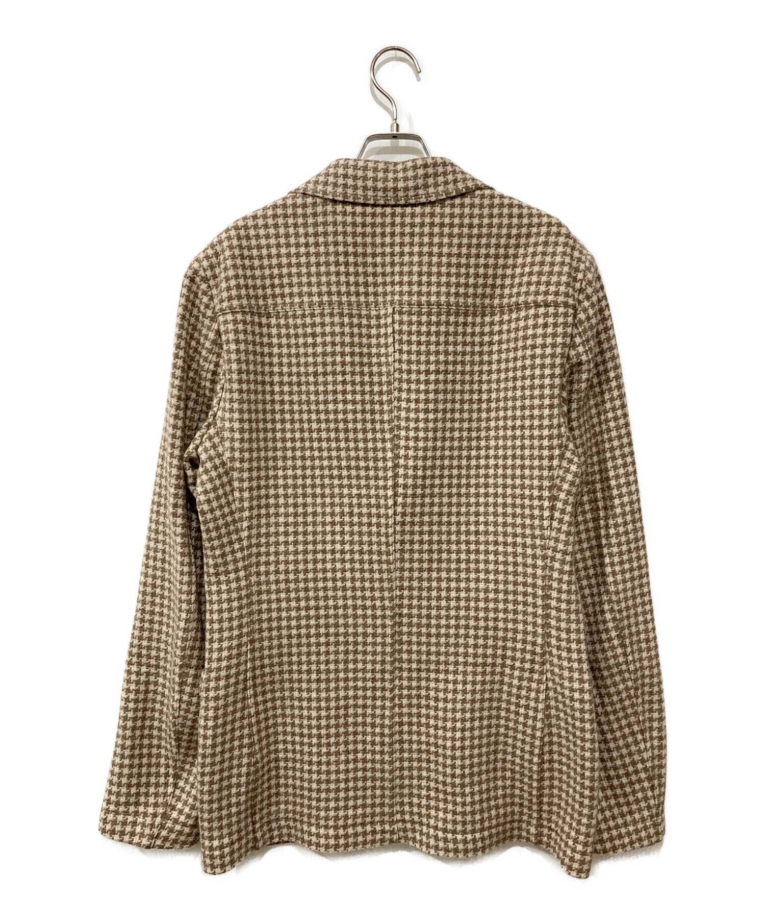 T-Jacket (ティージャケット) ウールテーラードジャケット ブラウン×ベージュ サイズ:M